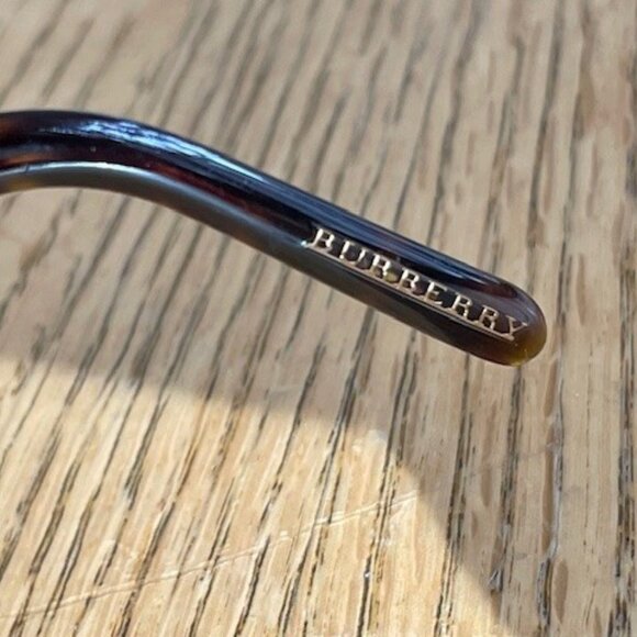 Vtg. BURBERRY WOMEN’S EYEGLASSES FRAME + CASE Havana Brown Tortoise - Picture 11 of 16